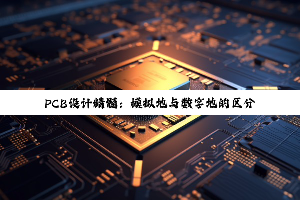 PCB设计精髓：模拟地与数字地的区分及处理策略
